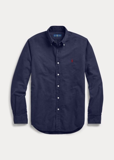 Polo Ralph Lauren Garment-Dyed Oxford Skjorte Herre Danmark (PXQWU9658)